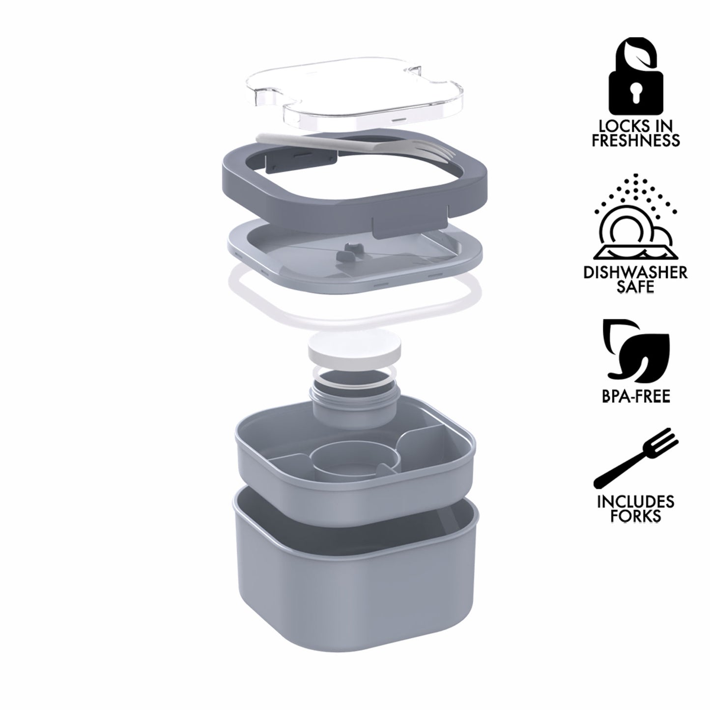 Grey - Versatile Salad Bowl